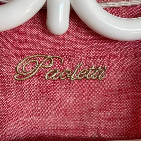 PAOLETTI 100% Linen Shirt Short Sleeve Button Down Pink Men's Size XXL - Picture 8 of 14